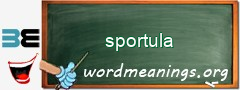 WordMeaning blackboard for sportula